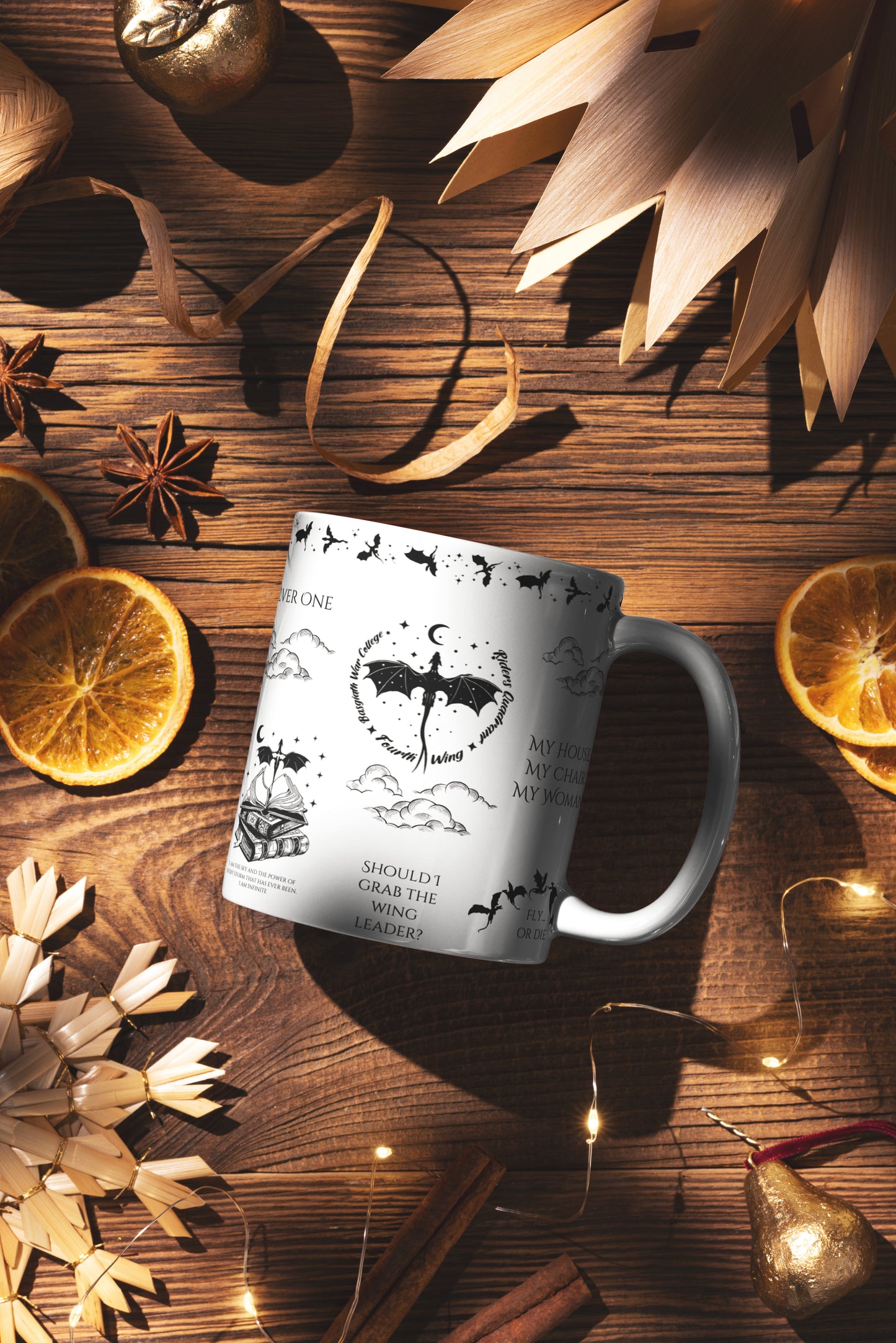 🐉 Fourth Wing Inspired Mug | Fantasy Dragon Romantasy Cup