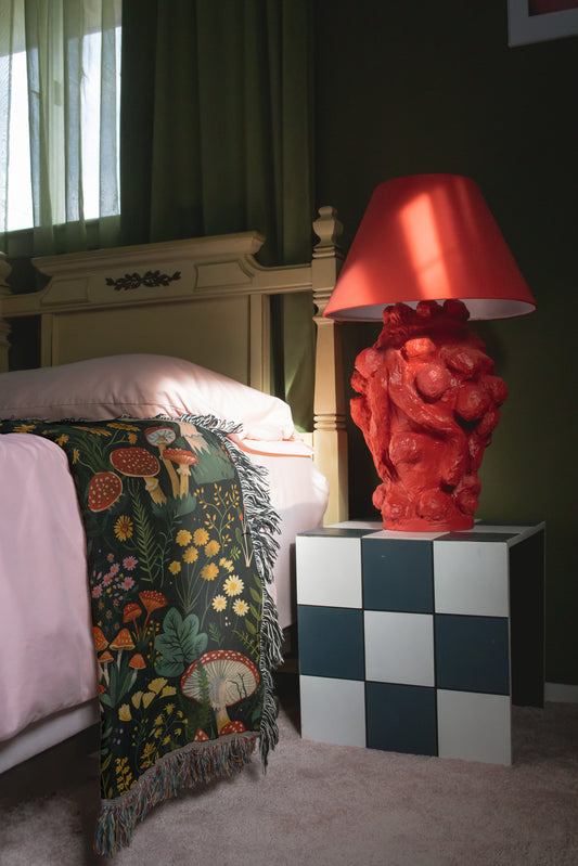 Autumnal Mushroom Woven Throw Blanket - MagicMerchEmporium