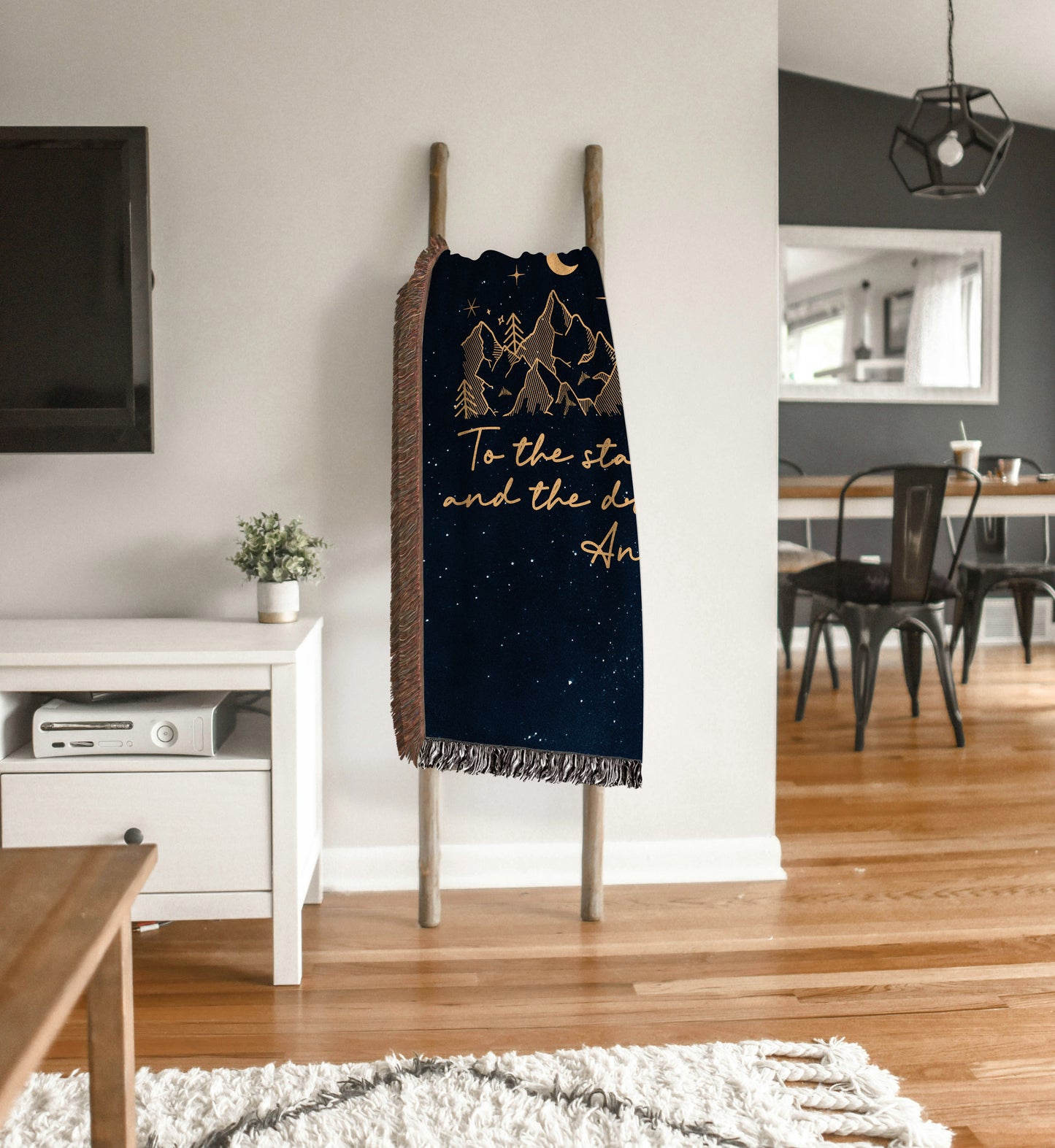 To the Stars and Dreams Fulfilled Woven Throw Blanket