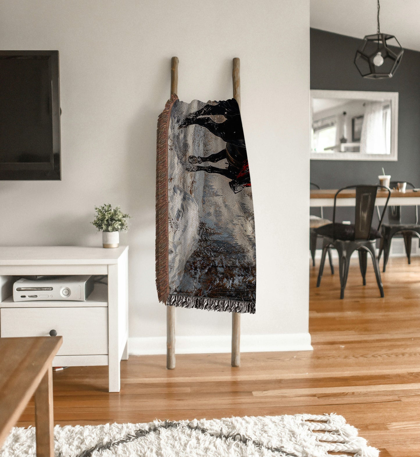 Medieval Knight Woven Throw Blanket – Castlecore Fantasy Home Decor