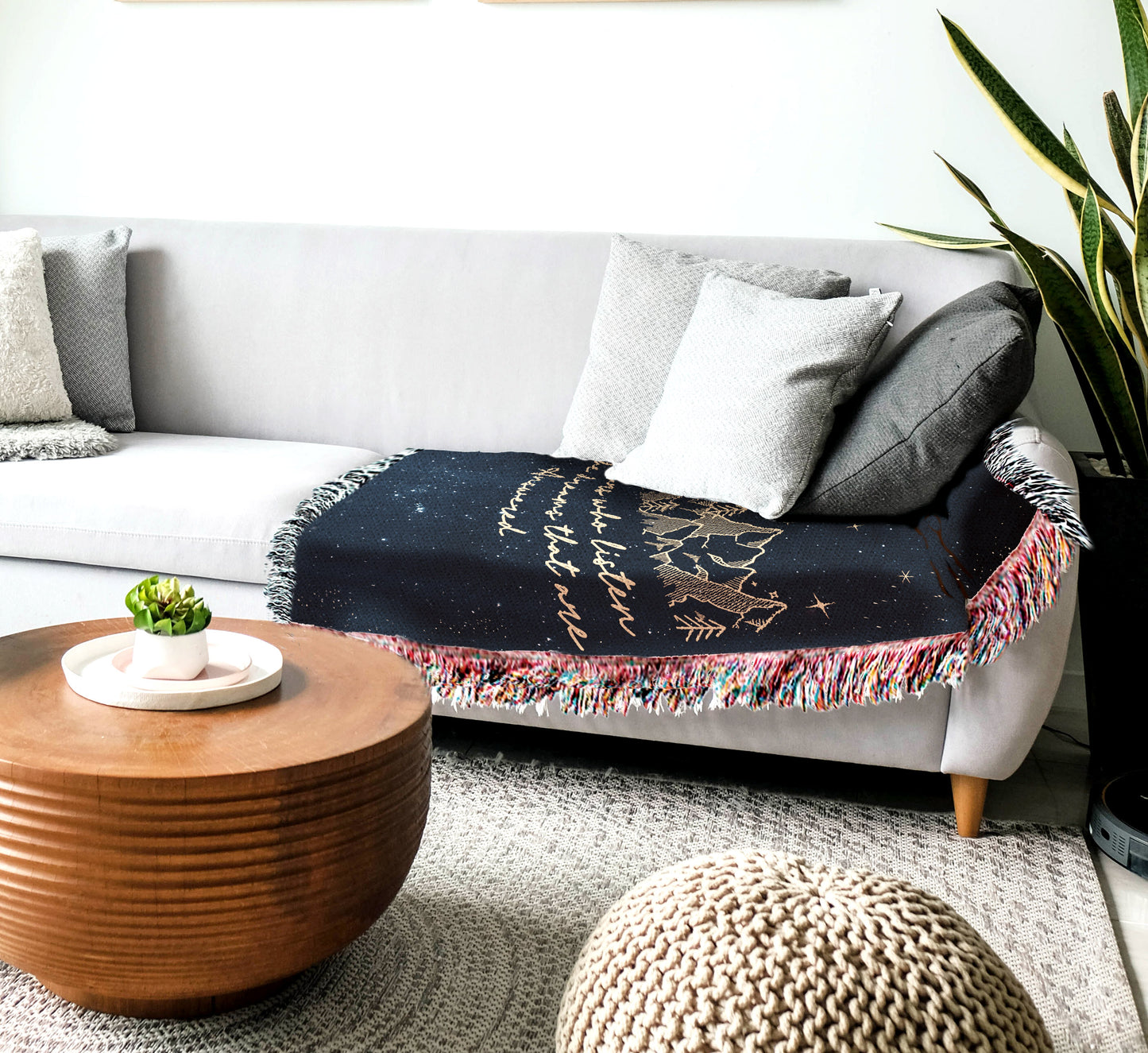 To the Stars and Dreams Fulfilled Woven Throw Blanket