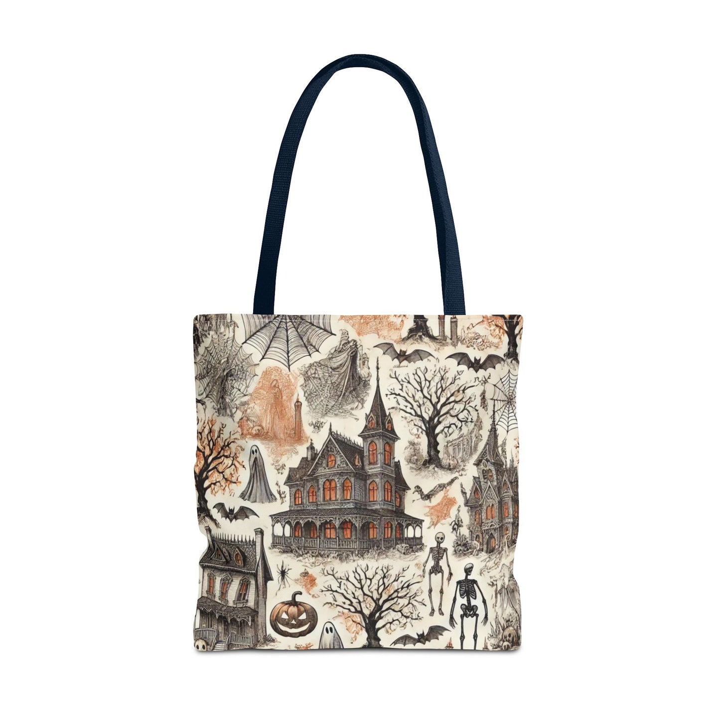 Halloween French Toile Tote Bag - MagicMerchEmporium