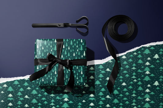 Green Christmas Tree Wrapping Paper Roll