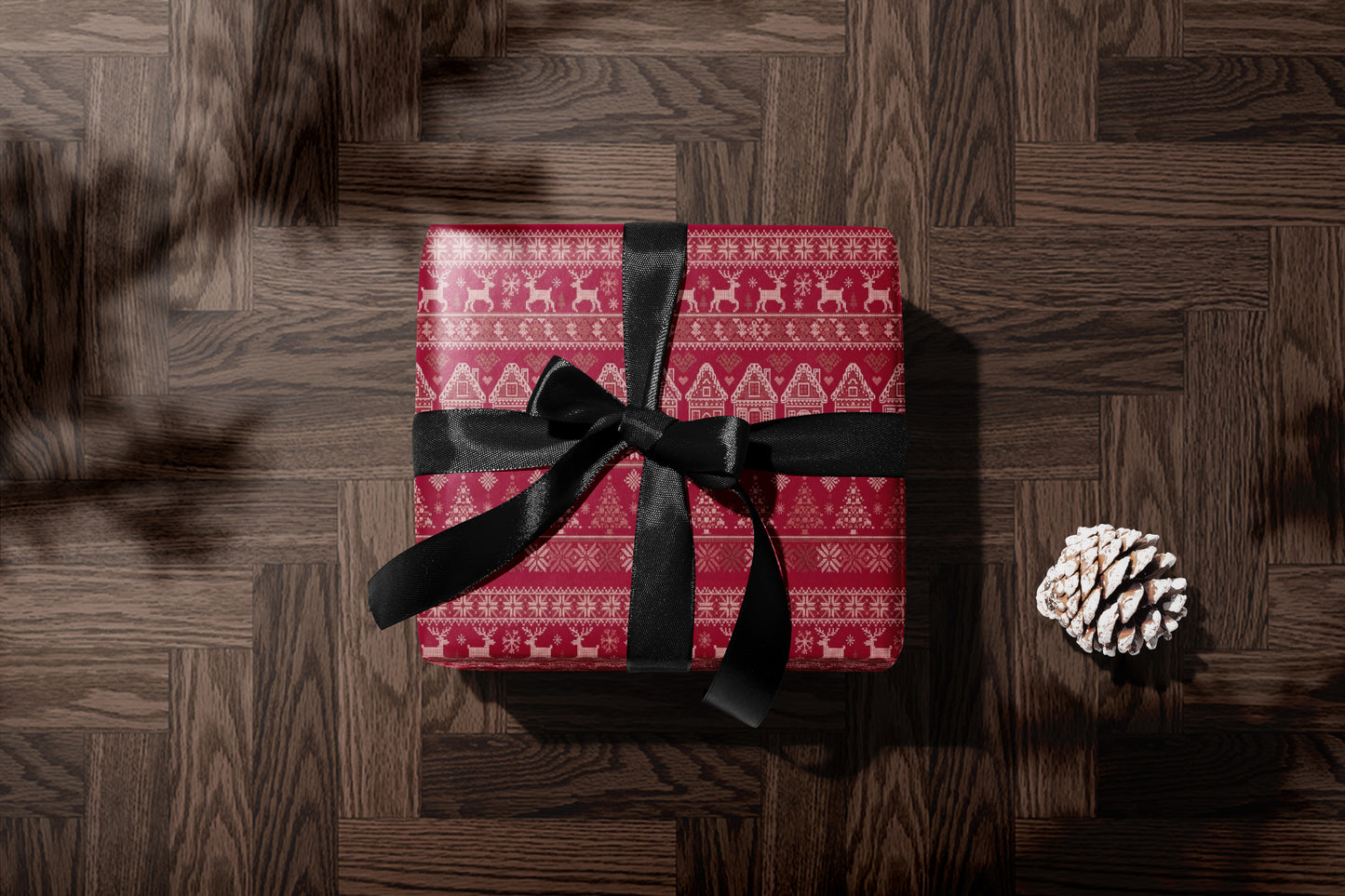 Red Christmas Sweater Wrapping Paper