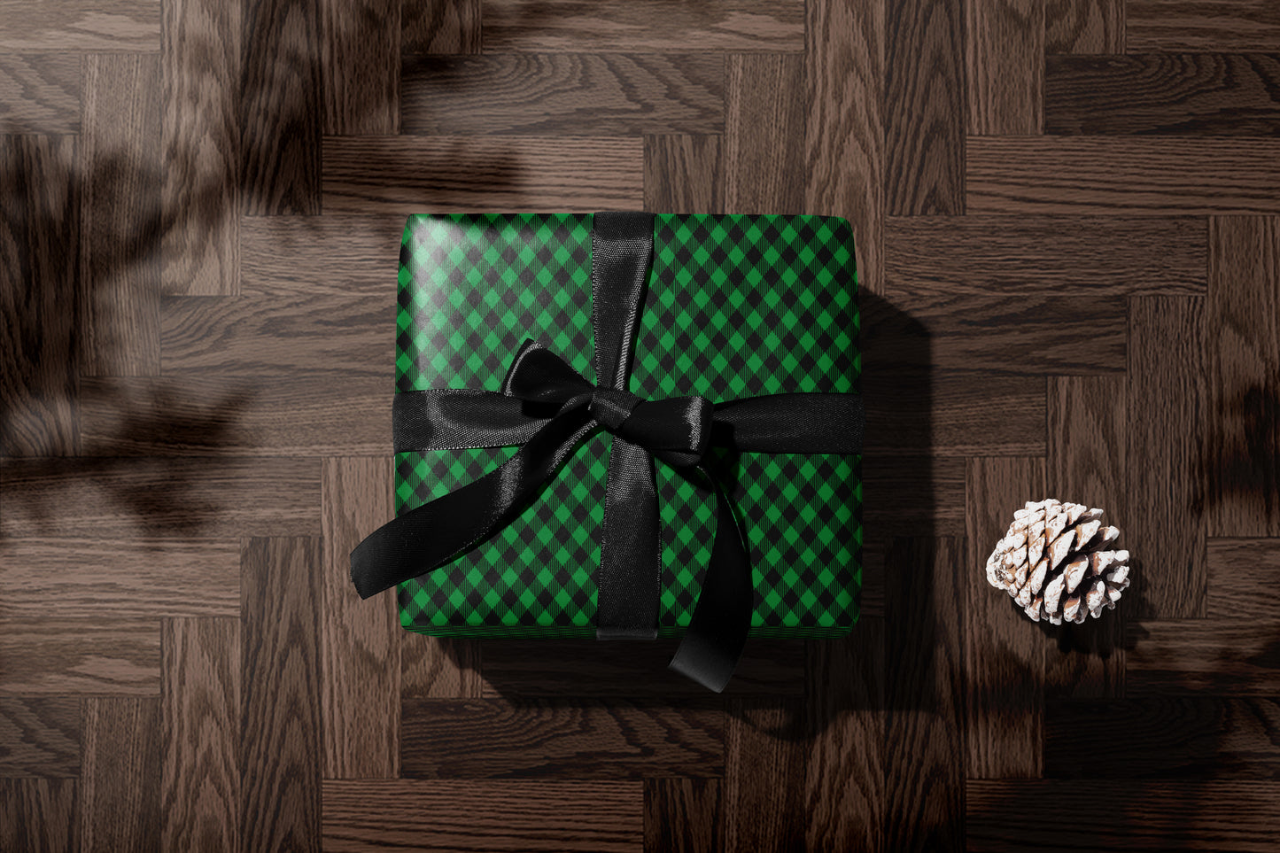 Green Buffalo Plaid Wrapping Paper