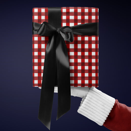 Classic Red Plaid Gift Wrap Roll
