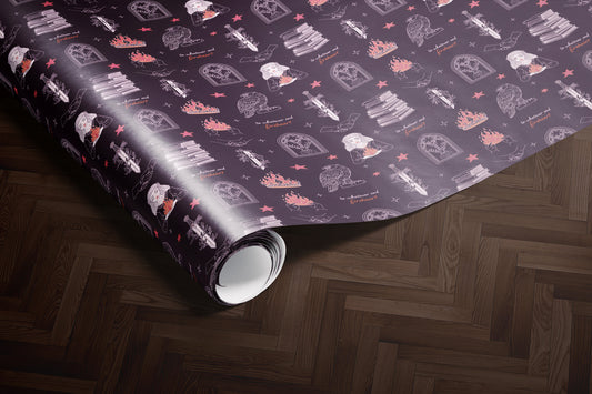 Dark Fireheart Wrapping Paper - MagicMerchEmporium