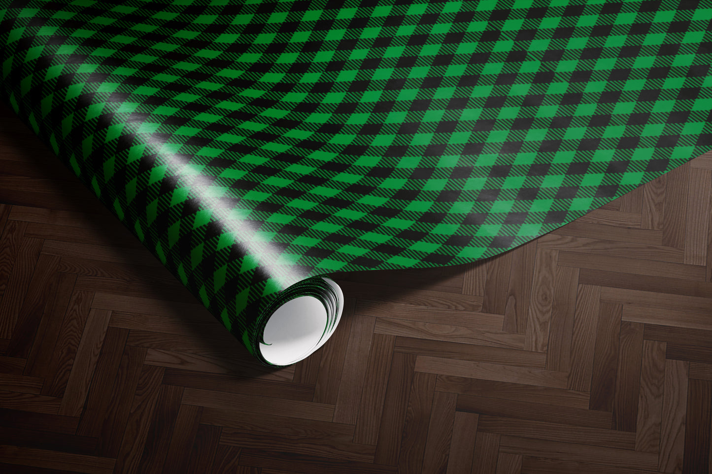 Green Buffalo Plaid Wrapping Paper