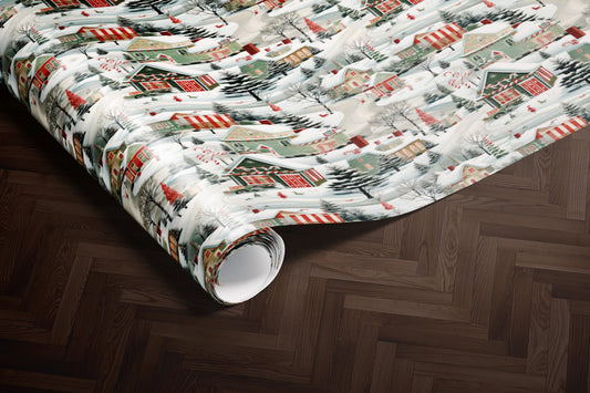 Christmas Village Wrapping Paper