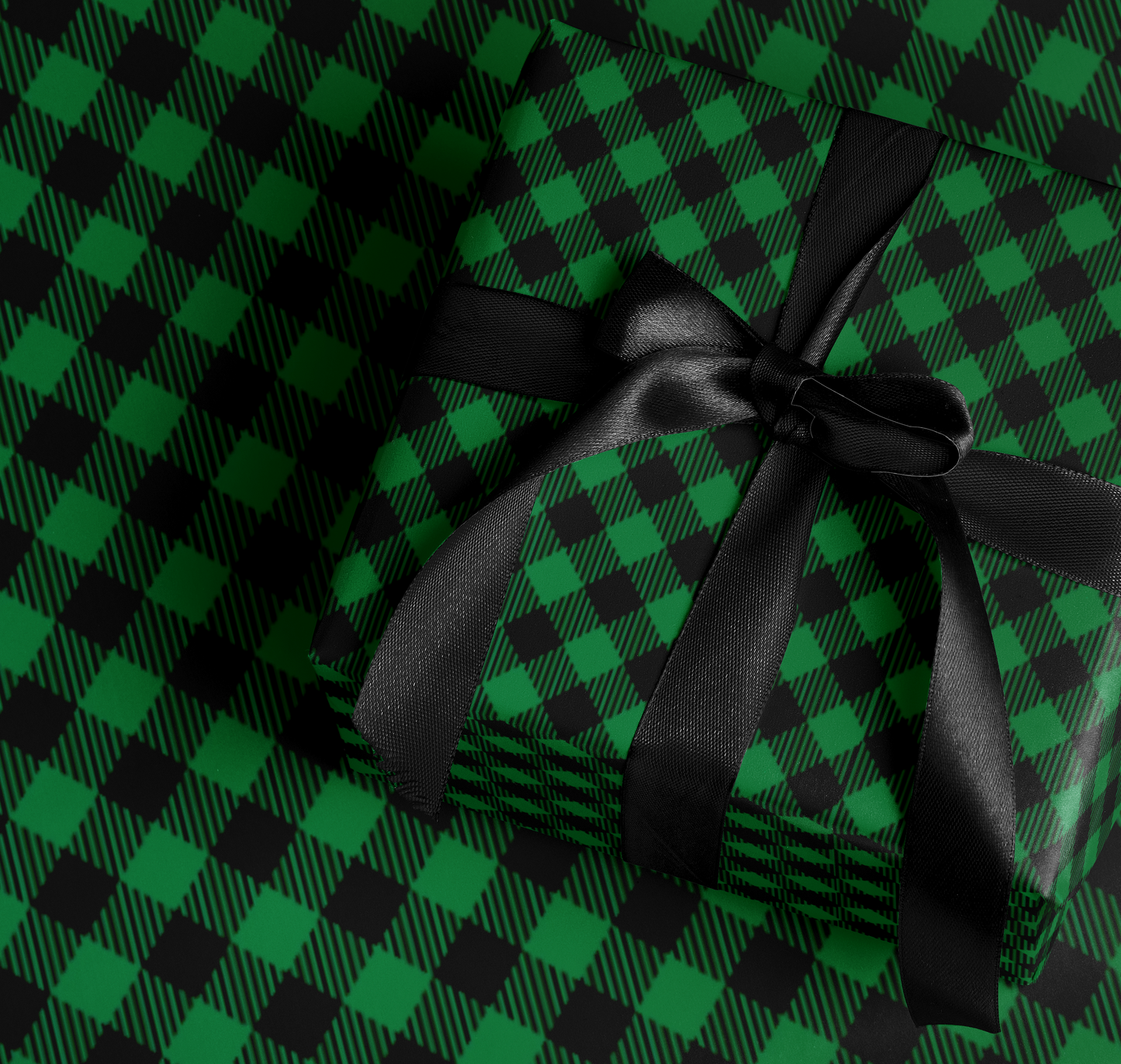 Green Buffalo Plaid Wrapping Paper