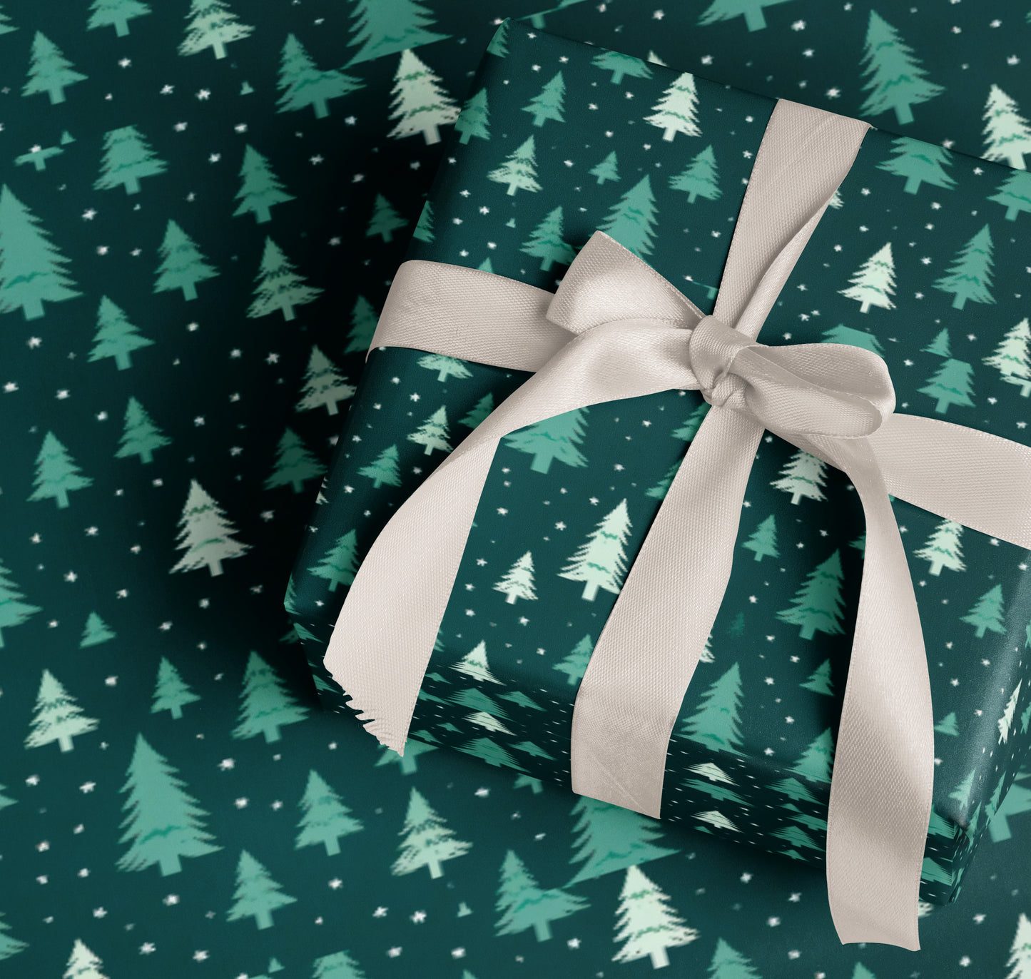 Green Christmas Tree Wrapping Paper Roll