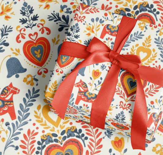 Dala Horse Wrapping Paper
