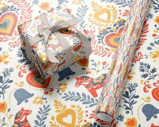 Dala Horse Wrapping Paper