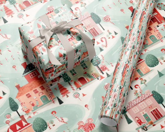 Candy Cane Lane Wrapping Paper