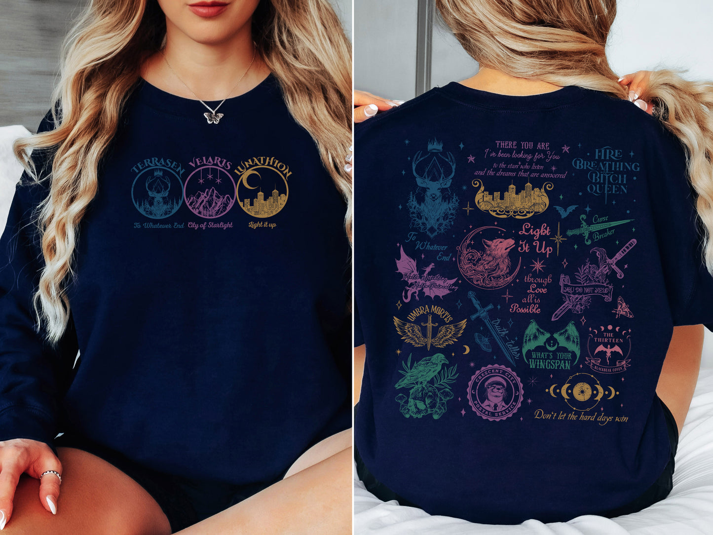 π Sarah J. Maas Universe Sweatshirt - Velaris, Terrasen, and Lunathion Edition π