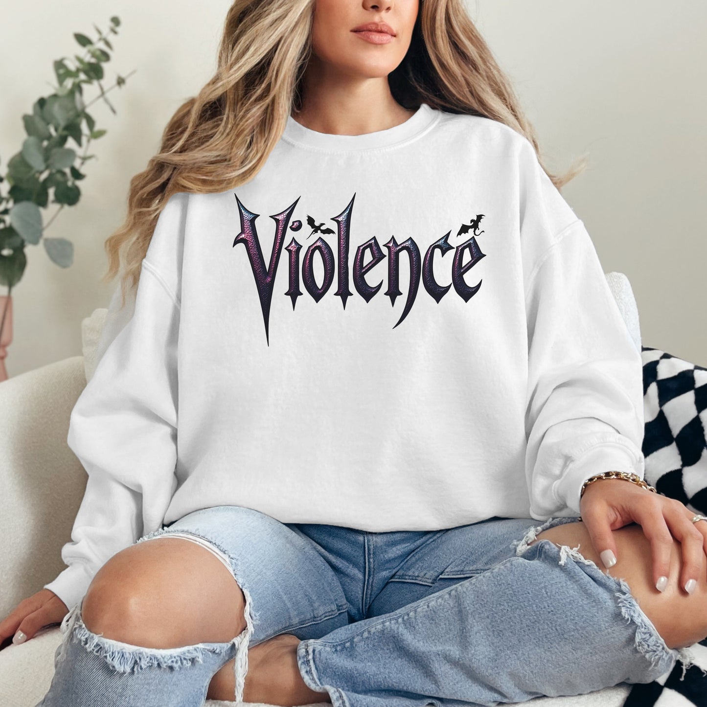 "Violence" Graphic Sweatshirt