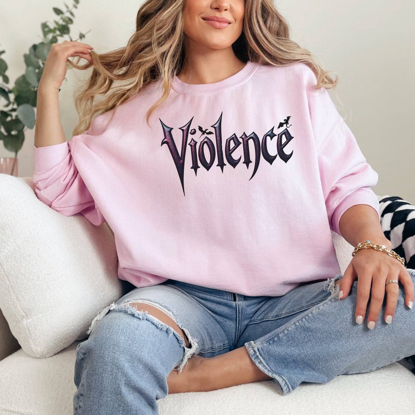 "Violence" Graphic Sweatshirt