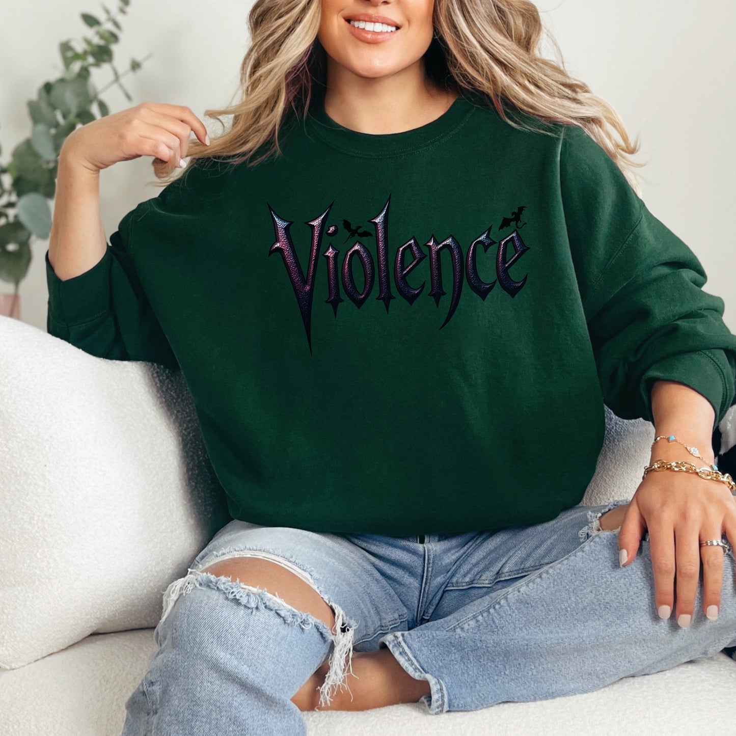 "Violence" Graphic Sweatshirt