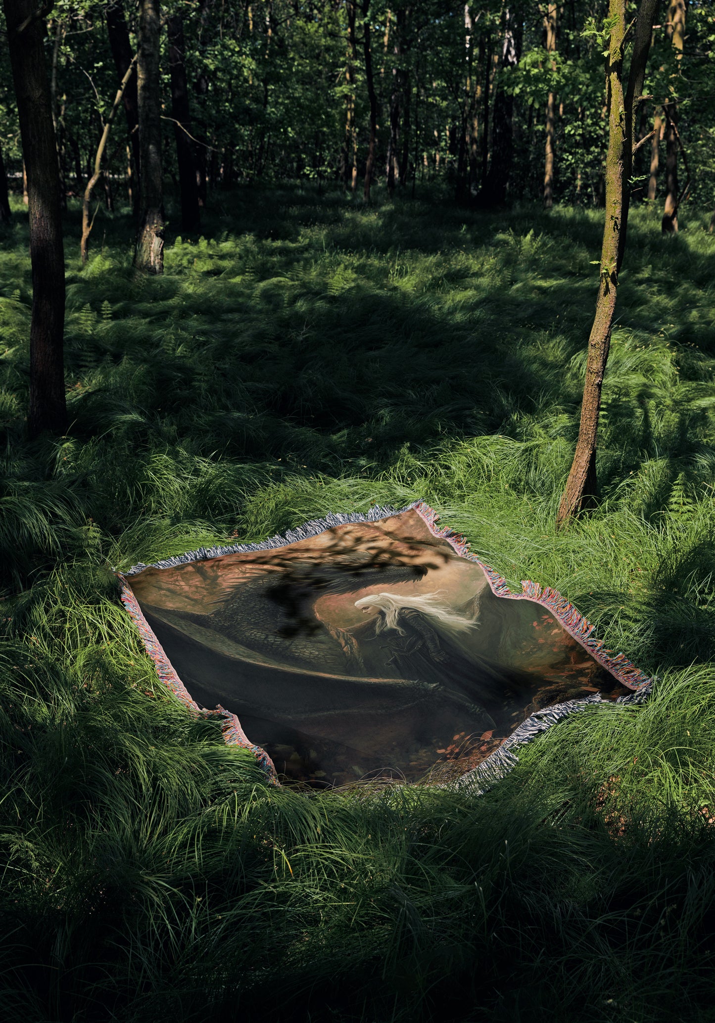 TOG Dragon Tapestry Woven Throw Blanket - MagicMerchEmporium