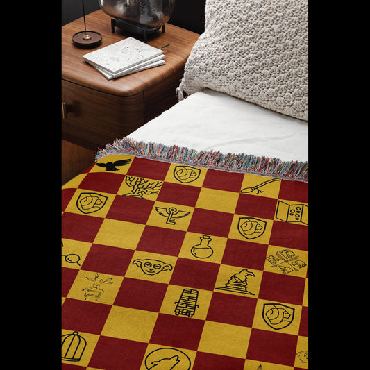 Gryffin House Woven Throw Blanket - MagicMerchEmporium