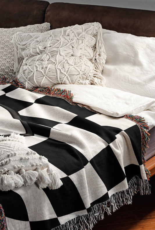 "Aggressively Reading" Woven Throw Blanket - MagicMerchEmporium