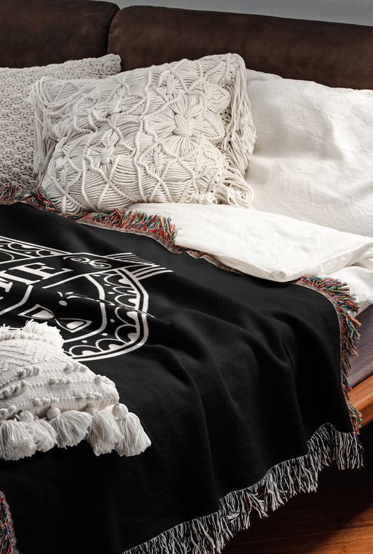 "I Read Past My Bedtime" Woven Throw Blanket - MagicMerchEmporium