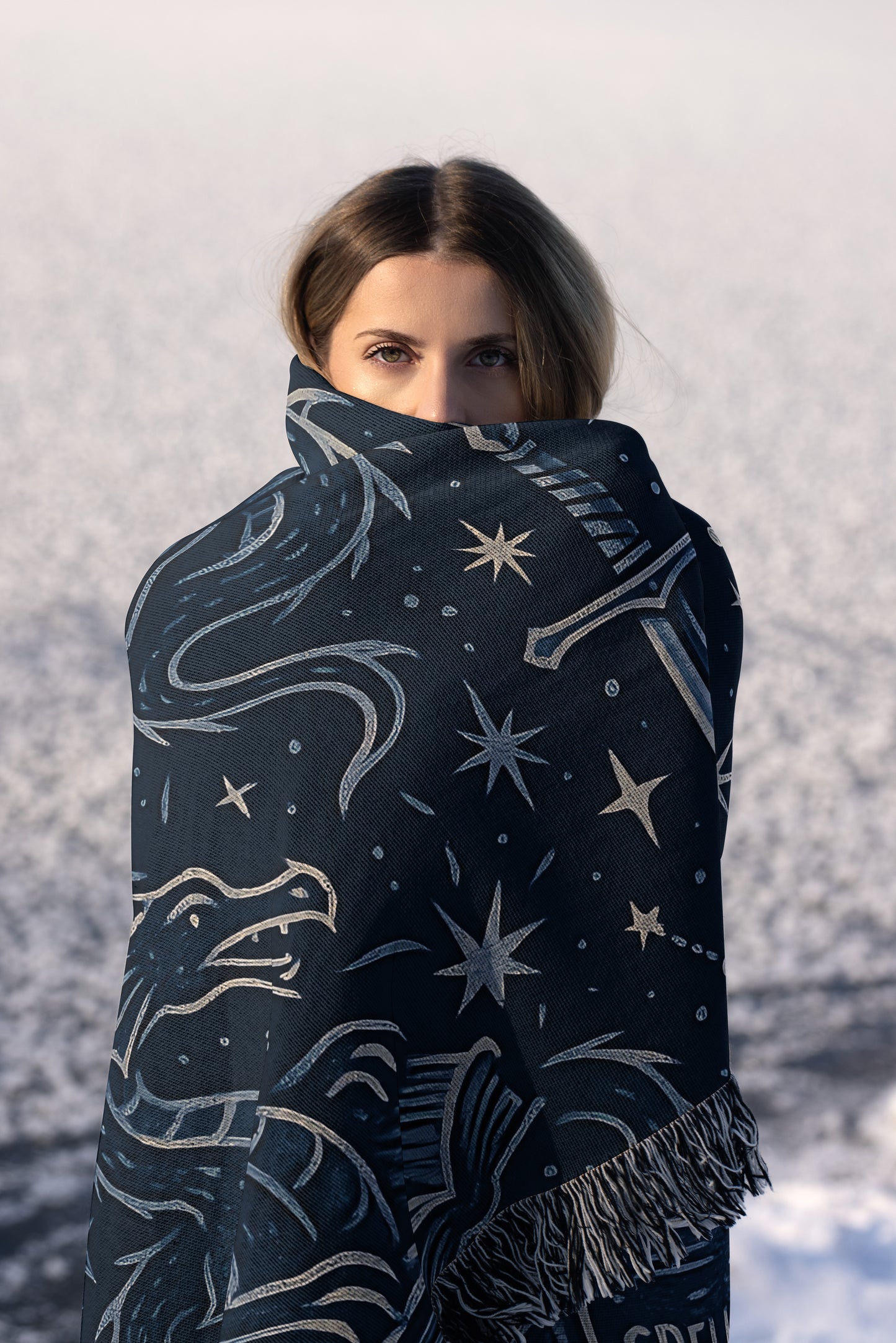 Blue Celestial Dragon Throw