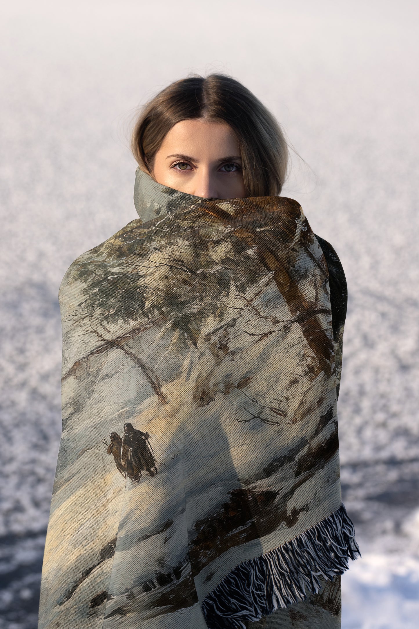 Medieval Castle Woven Throw Blanket –