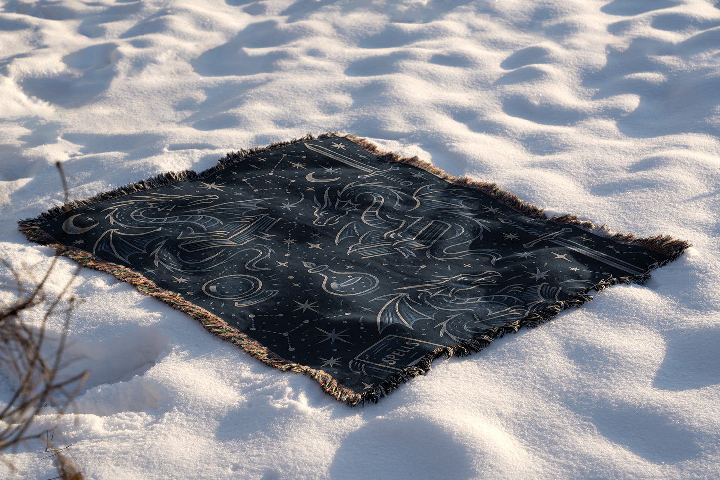 Blue Celestial Dragon Throw