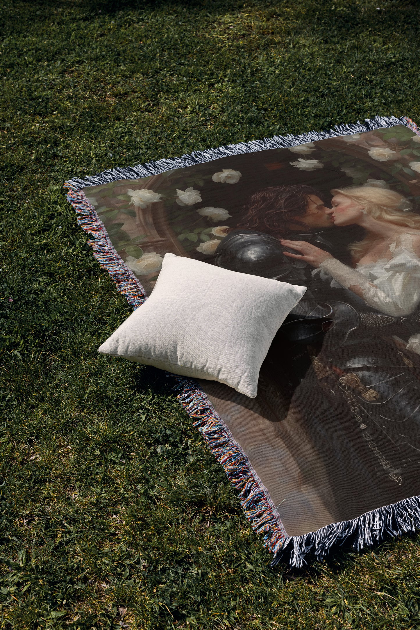 Enchanted Medieval Romance Woven Blanket
