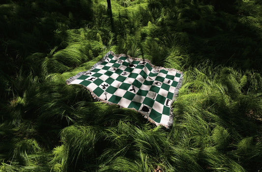 Green Throne of Glass Woven Throw Blanket