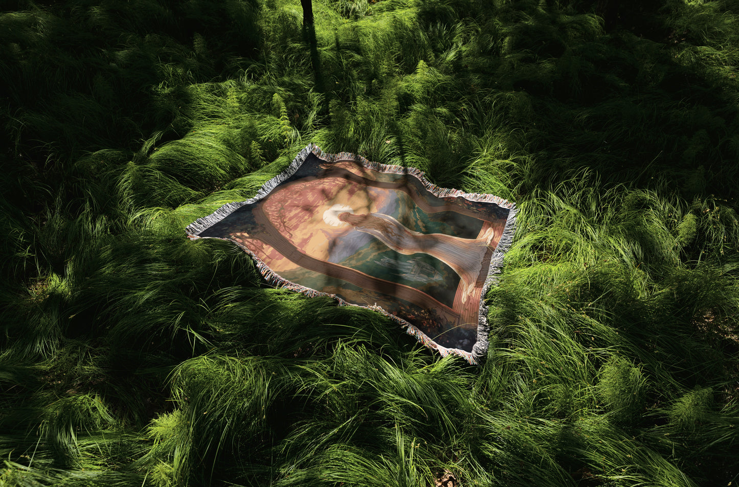 Throne of Glass Scenic Woven Throw Blanket - MagicMerchEmporium