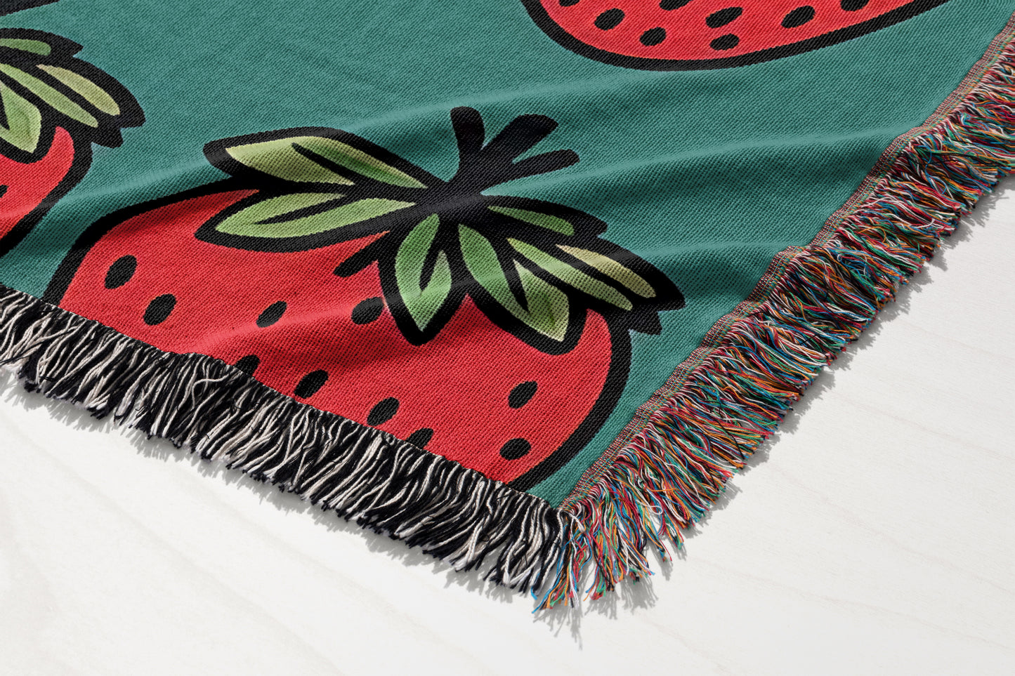 Strawberry Delight Woven Throw Blanket - MagicMerchEmporium