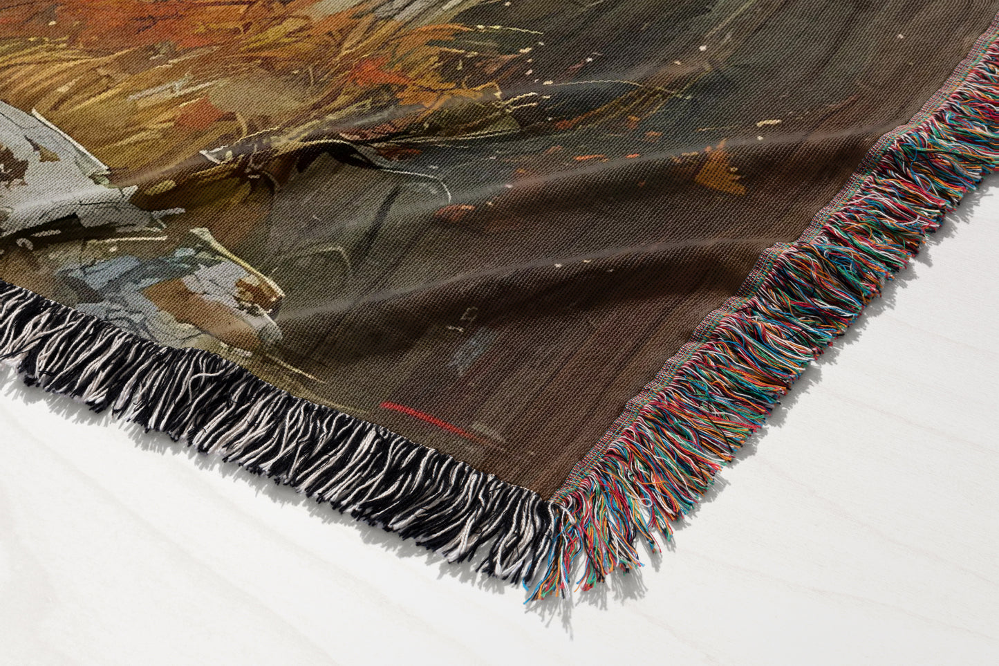 Black & Gold Dragons Woven Throw Blanket