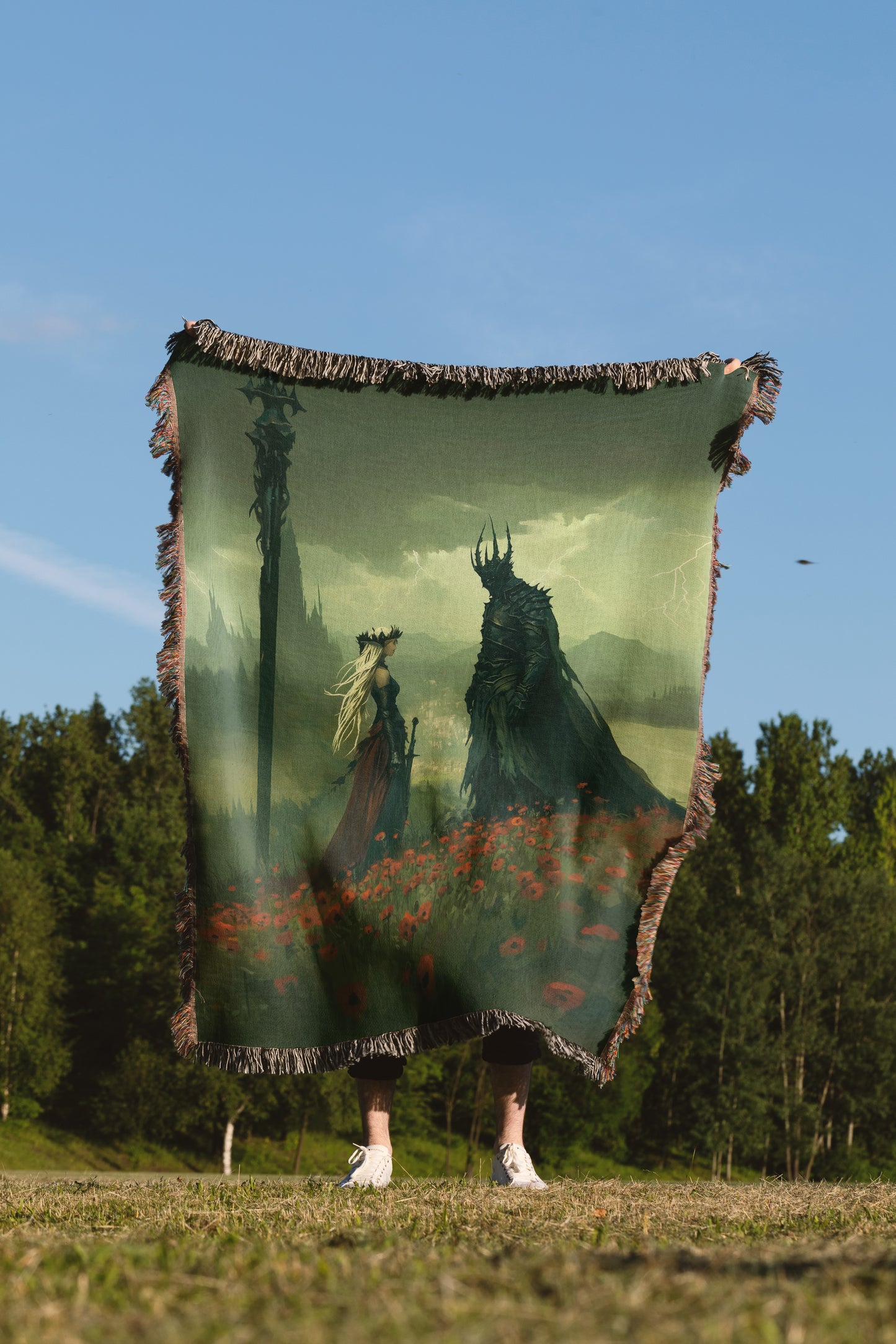 Gothic Medieval Romance Woven Blanket