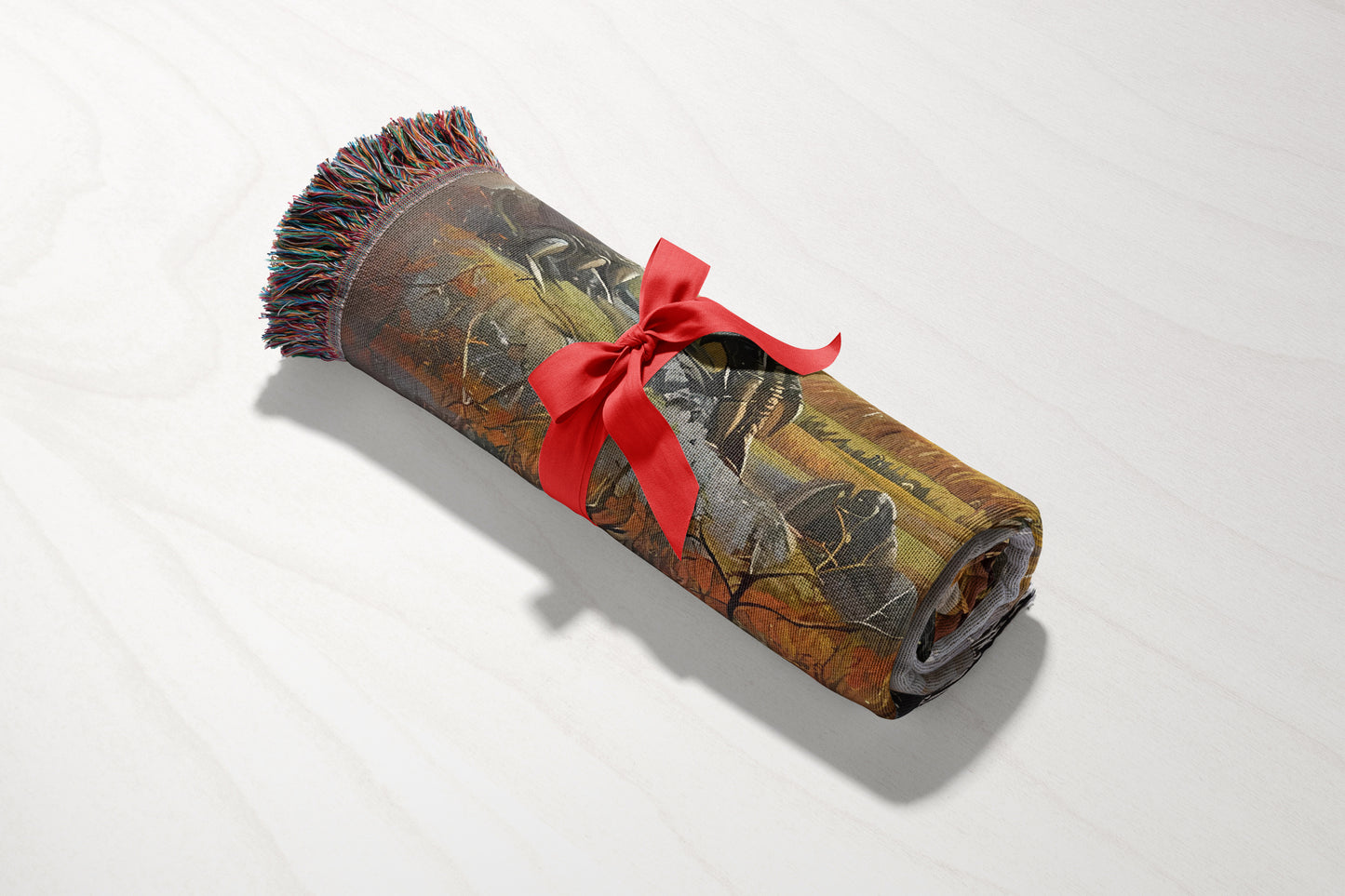 Black & Gold Dragons Woven Throw Blanket