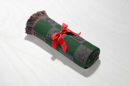 🐍 Serpent House Woven Throw Blanket - MagicMerchEmporium