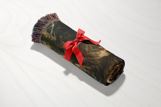 Medieval Bengal Cat Warrior Blanket - MagicMerchEmporium