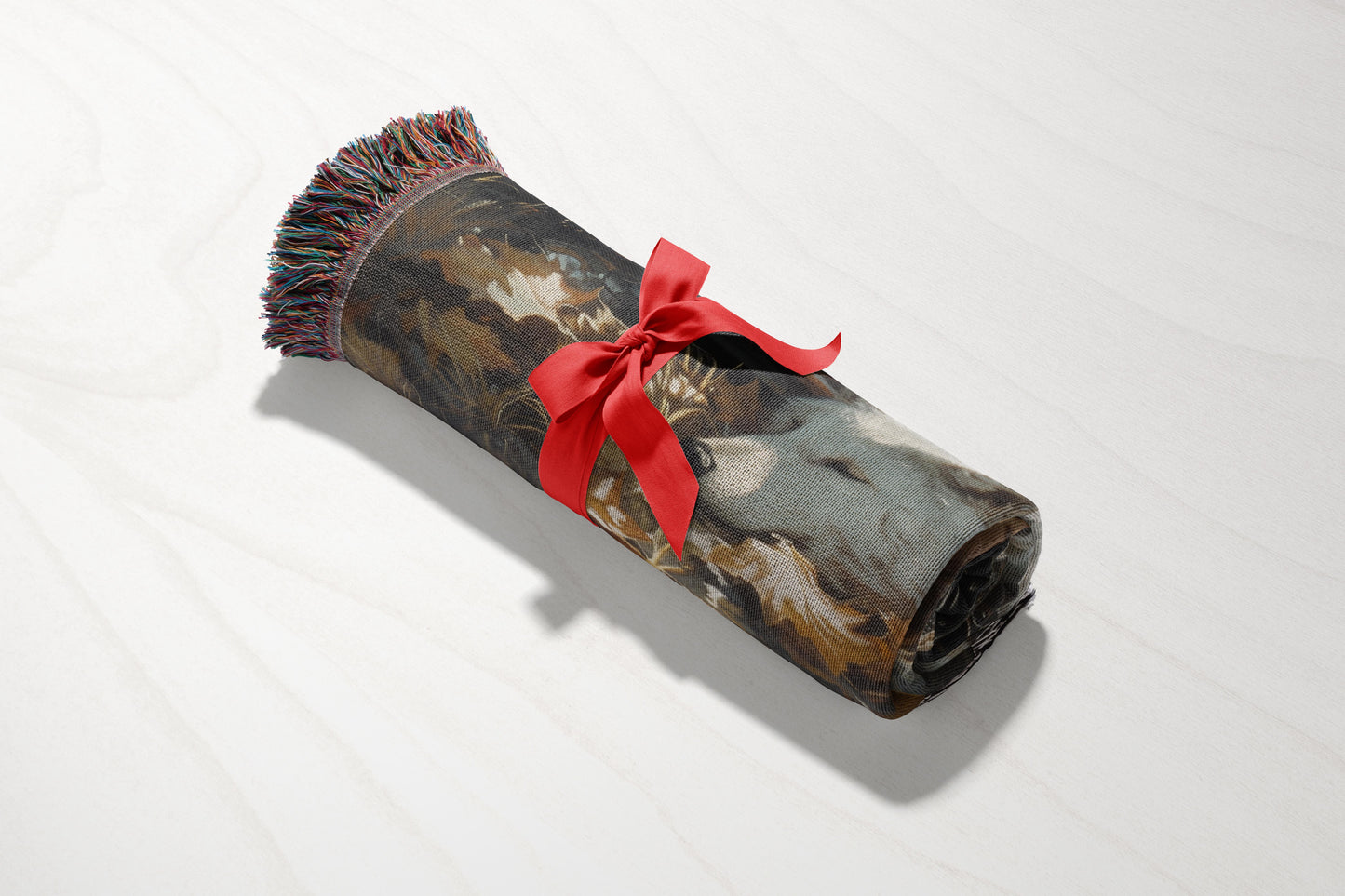 Wolf Medieval Woven Throw Blanket