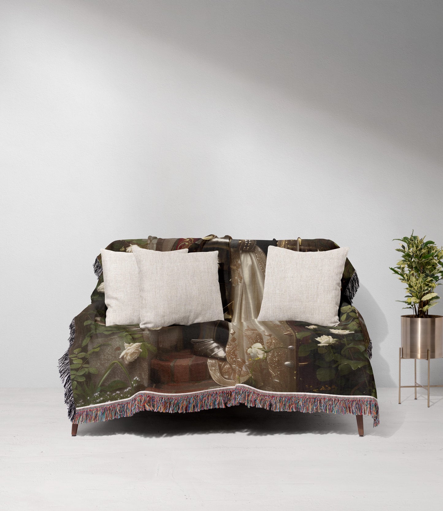 Light Academia Jacquard Woven Throw Blanket