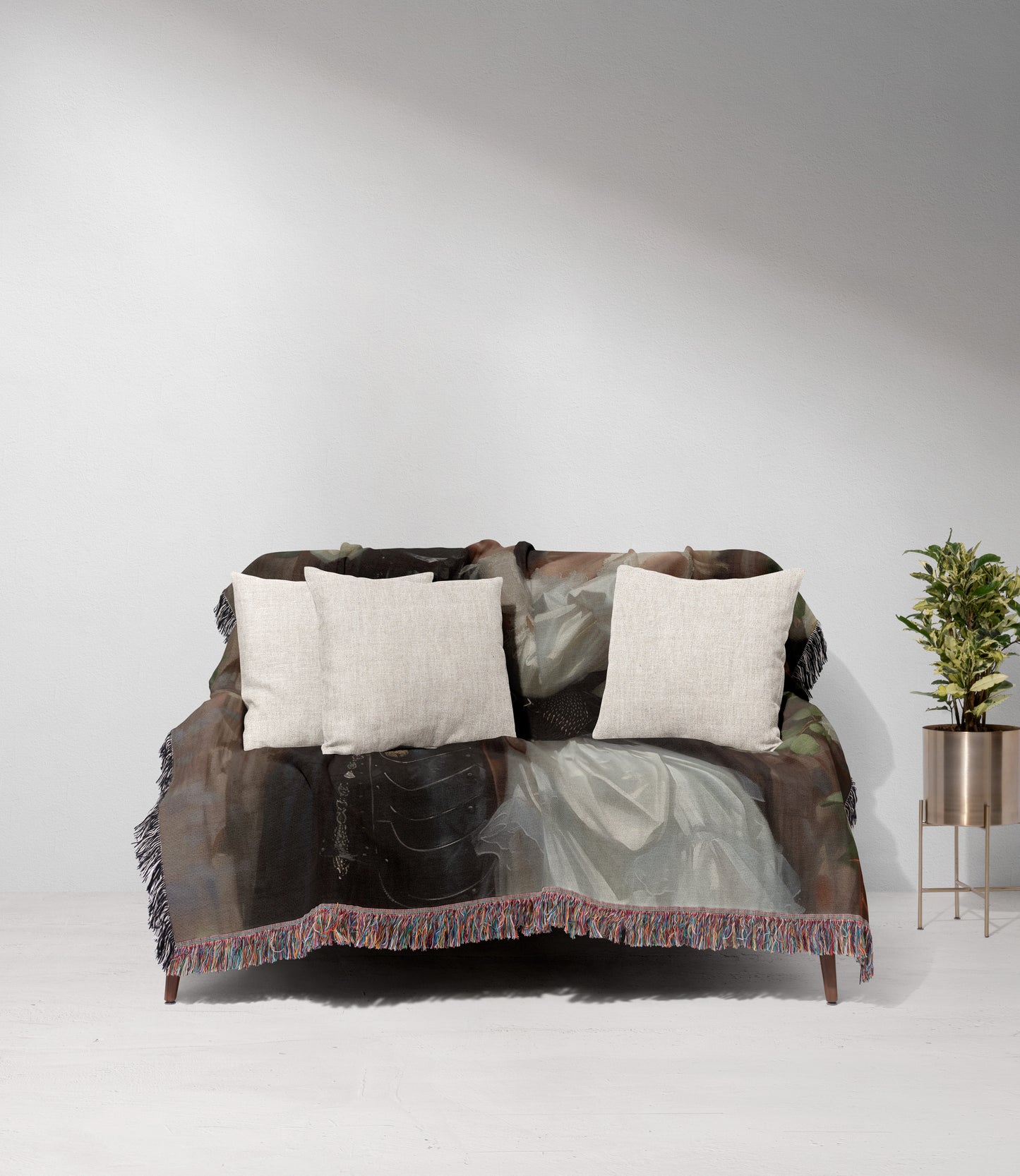 Enchanted Medieval Romance Woven Blanket