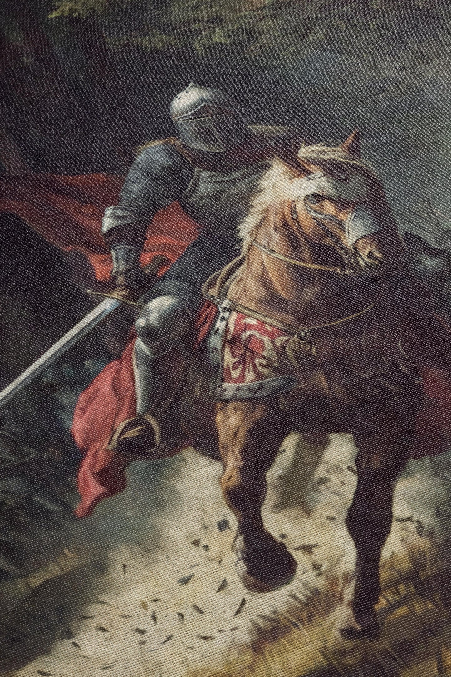 Rider Knight Woven Throw Blanket