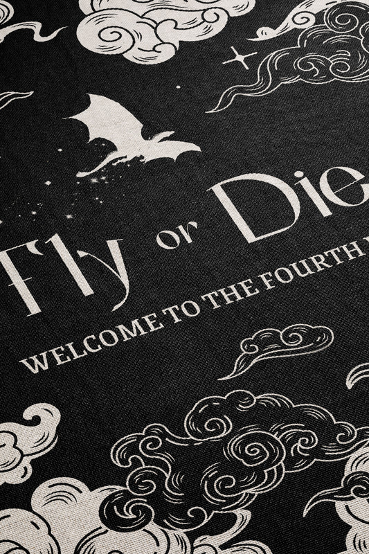Black Fly or Die Woven Throw Blanket - MagicMerchEmporium
