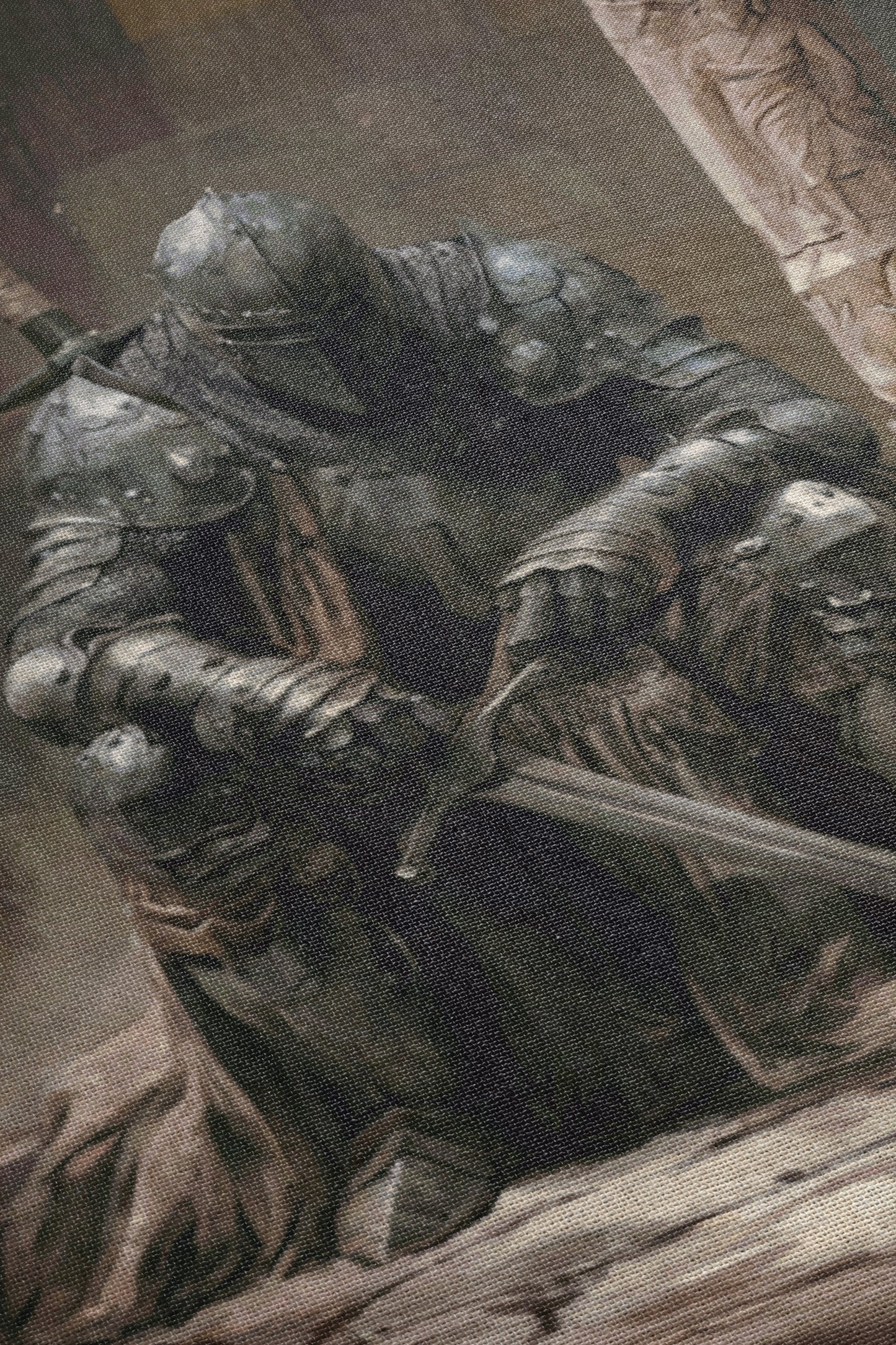 The Contemplative Knight Woven Throw Blanket