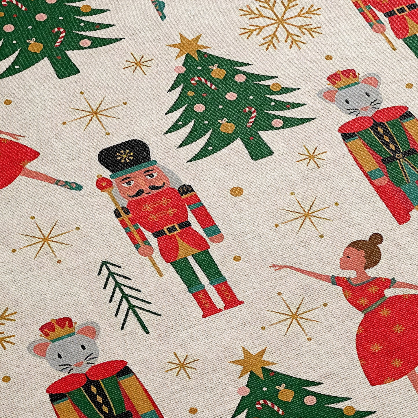 Nutcracker Xmas Woven Throw Blanket