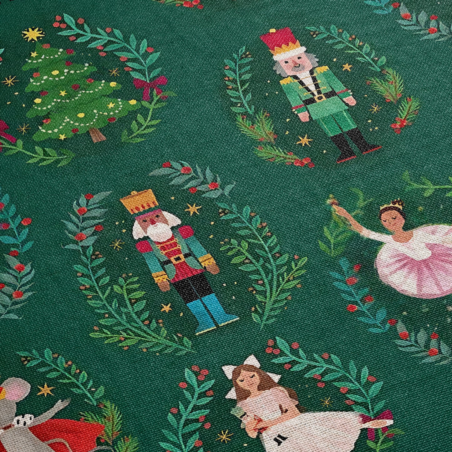 Nutcracker Ballet Christmas Woven Throw Blanket