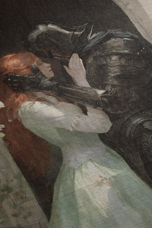 Medieval Romance Redhead Woven Throw Blanket - MagicMerchEmporium