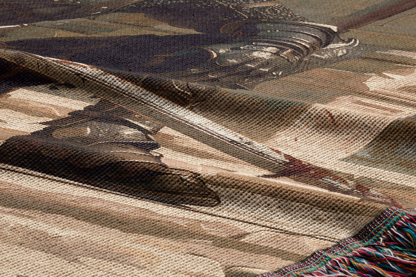Resting Knight Woven Throw Blanket
