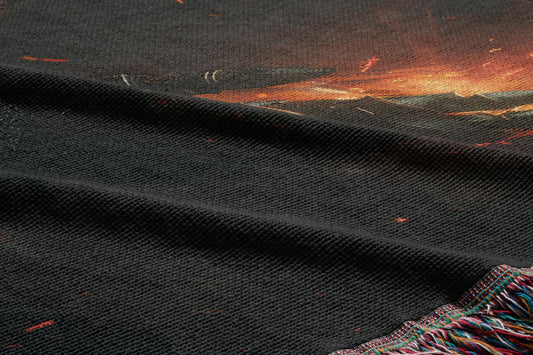 Dark Academia & DnD Woven Throw Blanket - MagicMerchEmporium