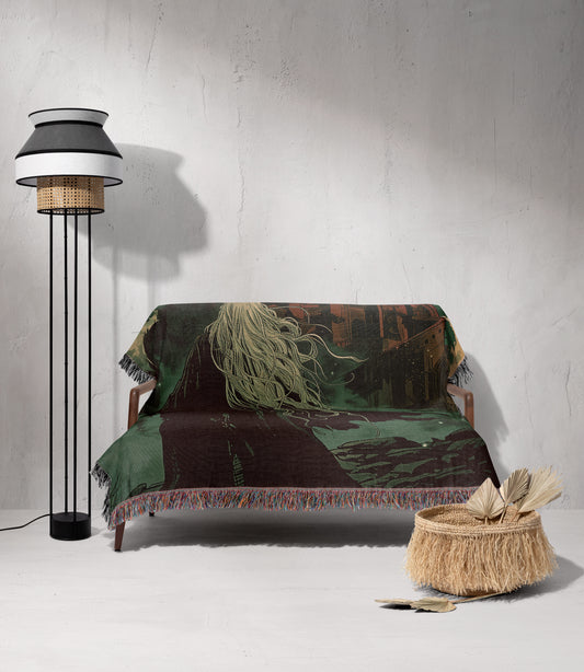 Gothic Castle Woven Throw Blanket - MagicMerchEmporium